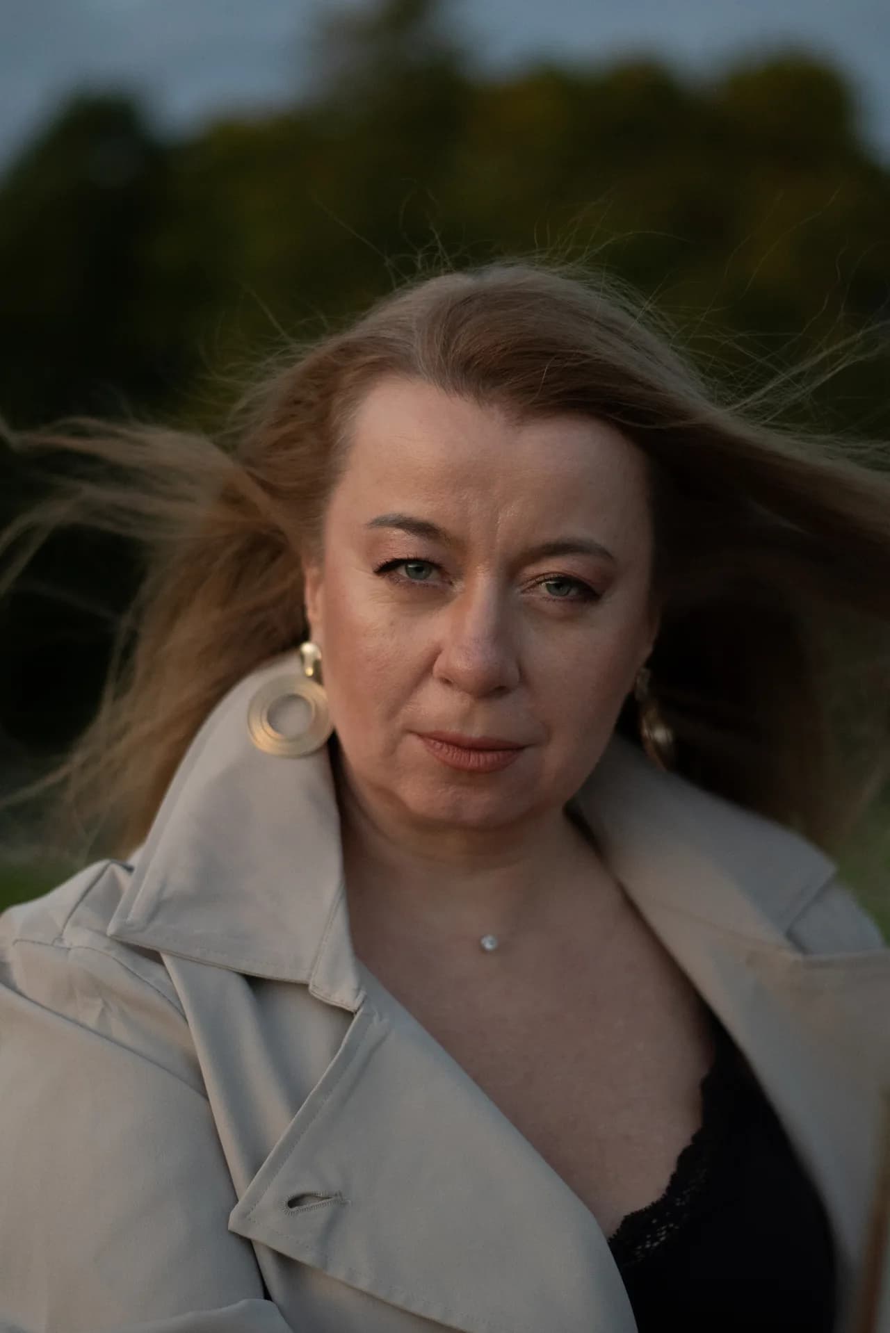 Fotografin Olga Lehr, Porträt im Abendlicht